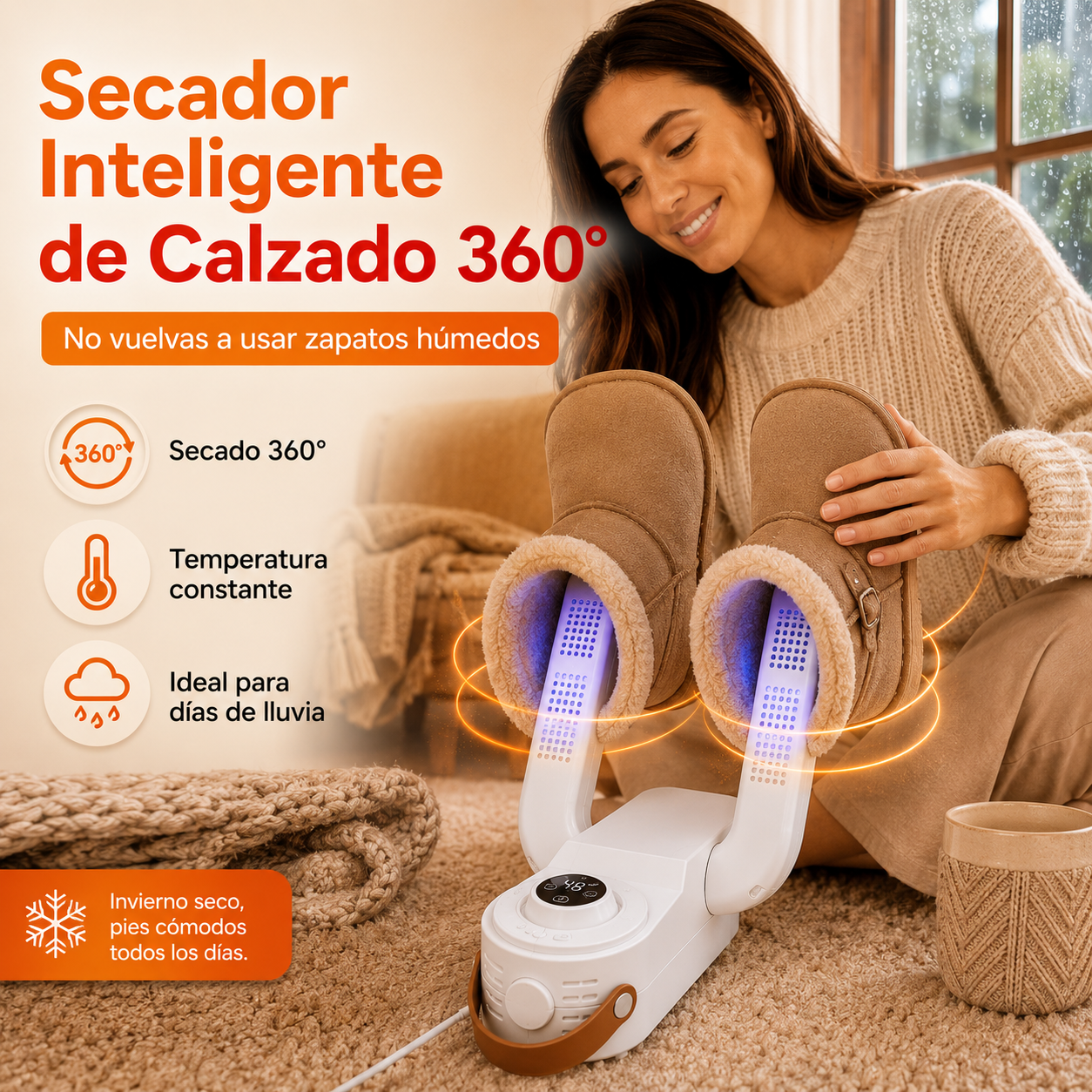 Secador de Zapatos UV inteligente 360°
