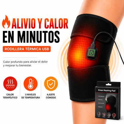 Rodillera Térmica USB - Alivio y Calor en Minutos